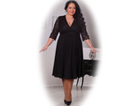 Женская одежда - Вечернее, нарядное платье арт. 044001 (Цвет черный) Размеры 50-74