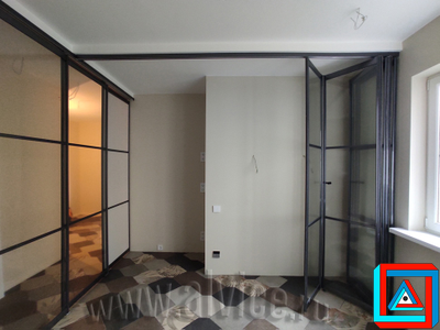 Перегородка-книжка из 6-ти створок встроенная