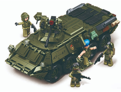 Конструктор SLUBAN M38-B1251 серия Армия. Российский бронетранспортер БТР