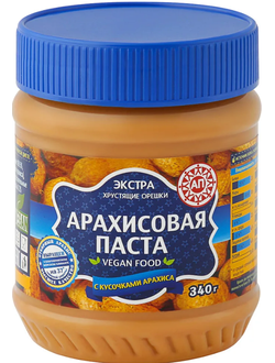 Арахисовая паста с кусочками арахиса