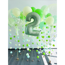 Шары цепочки с пузырями (15 шт) , "Воздушный пенопласт"