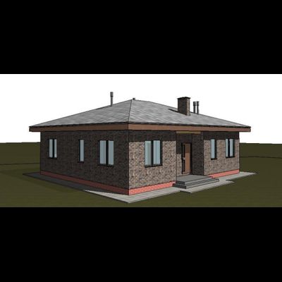 Одноэтажный дом с тремя спальнями 90м² (S96)