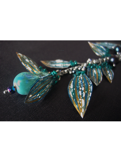 Брошь "Морской дракон из рода двурогих котов", украшение-талисман с длинной подвеской