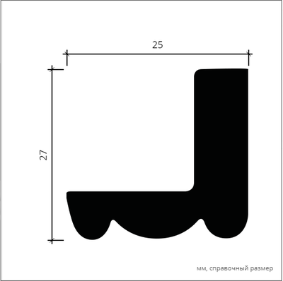 Угол 1.50.258 - 27*25*2000мм