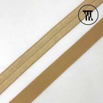 Трикотажная бейка, цв. Легкий загар (темный), шир. 2 см