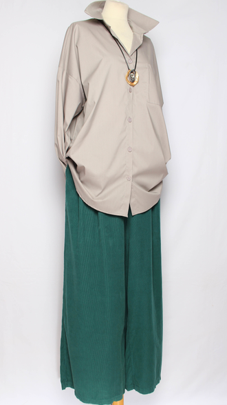 РУБАШКА "КЛАССИКА Карман" серо-бежевая р.50-60