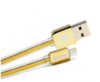 Кабель micro USB (USB A штекер - micro B штекер) 1м Remax RC-016m, золотой