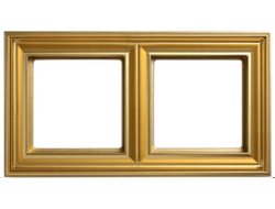Рамка 2 поста, золото - ECO Profi Deco - Jung EPD482GO