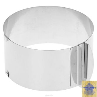 Раздвижное кольцо для выпечки и сборки торта D 14-20, H 4.6 СМ