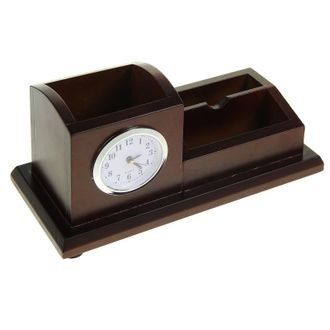 Модель № WT19: письменный набор с часами, визитницей и подставкой для ручек