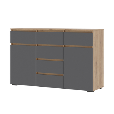 Хелен КМ 05 Комод 6 ящиков и 2 створки1500х960х465 крафт золотой/графит