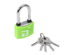 Замок навесной АЛЛЮР ВС1Ч- 364ПД ЗЕЛЁНЫЙ 5 кл. d6мм дл.дужка  [44778]