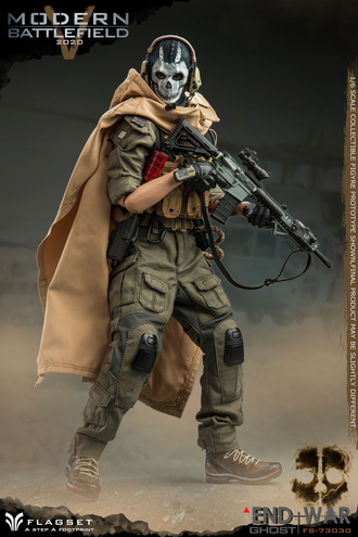 Саймон "Гоуст" Райли (Призрак, Ghost, Call of Duty Modern Warfare 2019) КОЛЛЕКЦИОННАЯ ФИГУРКА 1/6 scale MODERN BATTLEFIELD END WAR V GHOST (FS-73030) - FLAGSET