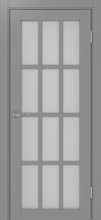 Межкомнатная дверь "Турин-542" серый (стекло сатинато)