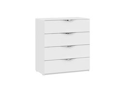 Спальня ГЛОСС - Комод Белый глянец/Стекло