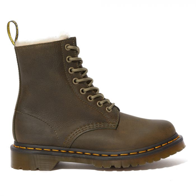 ЗИМНИЕ БОТИНКИ DR. MARTENS 1460 Serena Fur зеленые