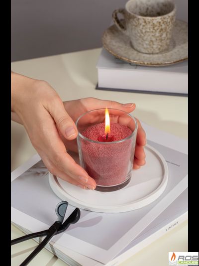 Насыпная свеча "Радость" 7*7 см, цвет "Терракот"