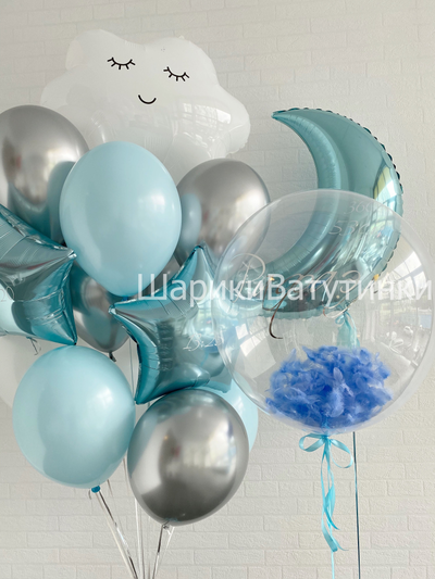 Фольгированный шар Полумесяц (золото, серебро, розовый, голубой)