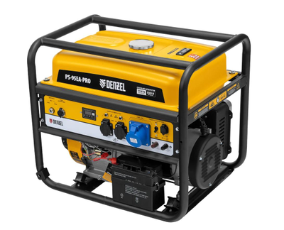 Бензиновый генератор Denzel ps-95ea-pro, 9.5 квт, 230 в, 40 л, разъём ats, электростарт 946935