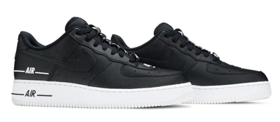 Nike Air Force 1 Low 07 Black White (Черные) сбоку