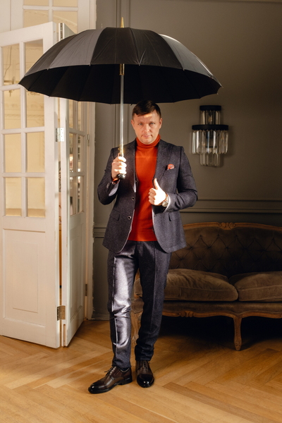 Зонт-трость "Кожаное плетение"