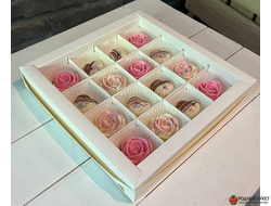 Набор с шоколадными розами «Пудра» фото1