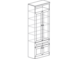 Гостиная Инна - 612 шкаф для посуды