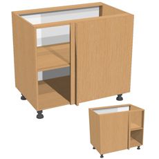Тумба угловая с полкой В/Ш/Г 720х910х506мм.