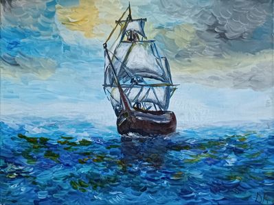 &quot;Корабль&quot; холст масло 2010-е годы