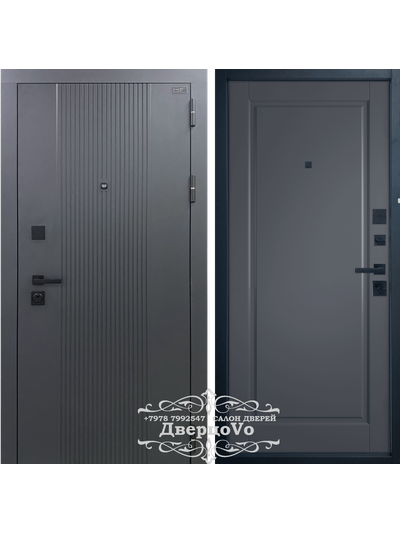 ВФД (VFD) ВЛАДИМИРСКАЯ ФАБРИКА ДВЕРЕЙ/ BALANCE Twin. GLANTA/ ЭКОШПОН Sharkskin - ONYX/ ТОЛЩИНА 112 мм/ ТРИ КОНТУРА/ МИНЕРАЛЬНАЯ ПЛИТА