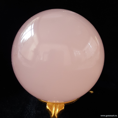 Шар из розового кварца с эффектом звезды. 70*70*70мм.