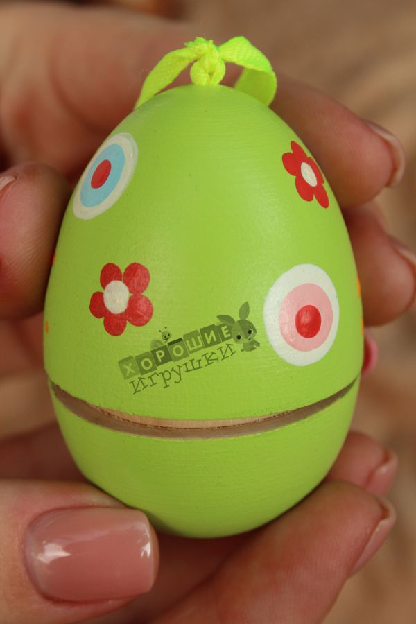 картинка V0318 яйцо с цыпленком вальда good-toys123.ru деревянные игрушки