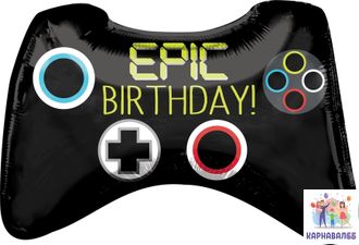 Шар 64 см фольга Геймпад / Джойстик ( шар + гелий + лента)