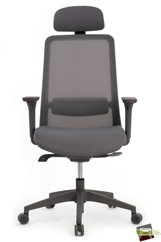 Кресло WORK W-218C сетка серая