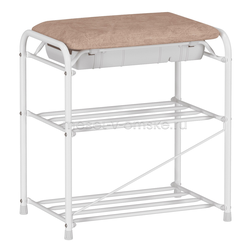 ЗМ124 Подставка для обуви "Альфа-13" с сиденьем и ящиком. Размер: 450*480*300