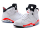 Nike Air Jordan Retro 6 (белые с красным)