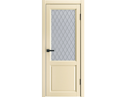 Дверь ДО Классика 2Ф магнолия со стеклом