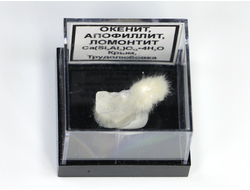 Окенит, Апофиллит, Ломонтит в пластиковом боксе, Крым, Трудолюбовка №22328