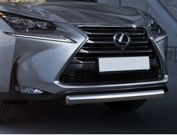 Защита переднего бампера 75x42 овал для Lexus NX 200 (2015-2017)