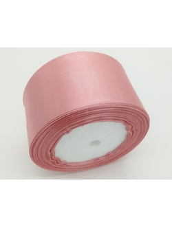 Лента атласная 50 мм, цвет пыльно розовый арт. 75