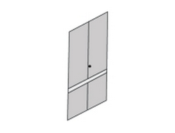 Двери для гардероба (пара) ALX1184