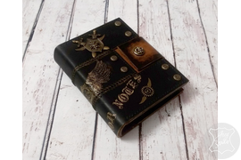 ежедневник из натуральной кожи, кожаный ежедневник, ежедневник стимпанк