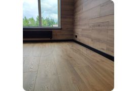 Безупречное качество: монтаж черного плинтуса Dollken Cubu Flex Life 80 - воплощение немецкого мастерства.