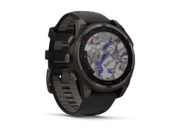 Умные часы Garmin Fenix 8 - 47 мм Solar, Sapphire, титановый угольно-серый DLC с черным ремешком (010-02906-11)