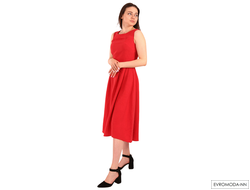 Красное летнее платье Евромода-НН
