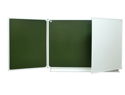 Доска настенная трехэлементная для письма мелом  маркером  ДА-34