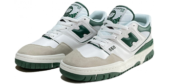 New Balance 550 White Team Forest Green