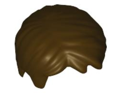 Minifigure, Hair Short Tousled with Side Part, Dark Brown (62810 / 4535553)