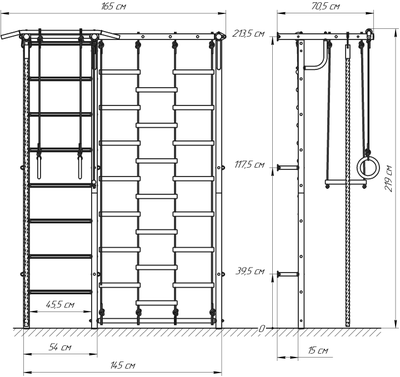 ДСК-6.01.с "Роки с рукоходом" (дер. сетка) в Воронеже