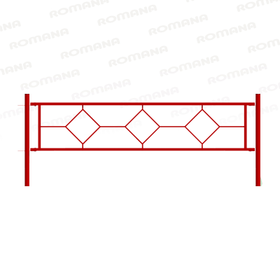 Ограждение металлическое Romana 303.03.00